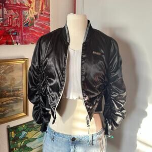 y2k southpole black bomber jacket